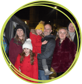At Barnstaple Christmas lights switch on event